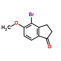 4-溴-2,3-二氢-5-甲氧基-1H-茚-1-酮结构式