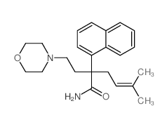 Acetamide, 2-(3-methyl-2-butenyl)-2-(2-morpholineethyl)-2-(1-naphthyl)- structure