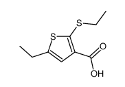 5-ethyl-2-ethylsulfanylthiophene-3-carboxylic acid Structure