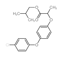 Propanoic acid,2-[4-(4-chlorophenoxy)phenoxy]-, 2-methylpropyl ester Structure