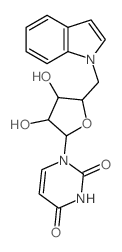 Uridine, 5-deoxy-5- (1H-indol-1-yl)-结构式