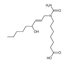 7-[1-(4-Hydroxy-(E)-2-nonenyl)ureido]-heptanoic acid结构式