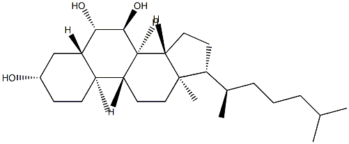 5α-Cholestane-3β,6β,7α-triol Structure