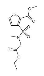 methyl 3-[[N-[(ethoxycarbonyl)methyl]-N-methylamino]sulfonyl]-2-thiophenecarboxylate结构式