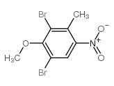 1,3-二溴-2-甲氧基-4-甲基-5-硝基苯结构式