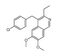 4-[(4-chlorophenyl)methyl]-3-ethyl-6,7-dimethoxyisoquinoline结构式