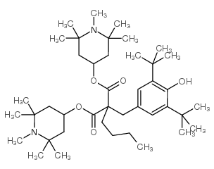 [[3,5-二叔丁基-4-羟基苯基]甲基]丁基丙二酸二(1,2,2,6,6-五甲基-4-哌啶基)酯图片