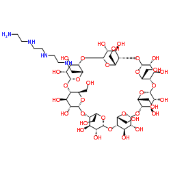 单-(6-三乙烯四胺-6-去氧)-Β-环糊精结构式