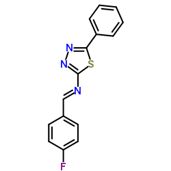 1-(4-fluorophenyl)-N-(5-phenyl-1,3,4-thiadiazol-2-yl)methanimine结构式