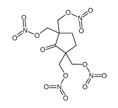 2,2,5,5-Tetrakis(hydroxymethyl)-cyclopentanone tetranitrate结构式