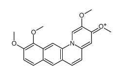 2,3,10,11-tetramethoxynaphtho[2,3-c]quinolizin-13-ium结构式