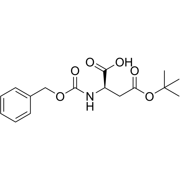 Cbz-D-天冬氨酸 4-叔丁酯一水物结构式