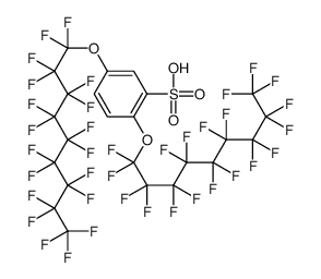 2,5-bis(1,1,2,2,3,3,4,4,5,5,6,6,7,7,8,8,9,9,9-nonadecafluorononoxy)benzenesulfonic acid结构式