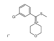 4-(m-chloro-α-methylthiobenzylidene)morpholinium iodide结构式