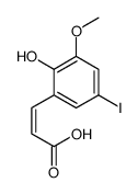 2-HYDROXY-5-IODO-3-METHOXYCINNAMIC ACID结构式