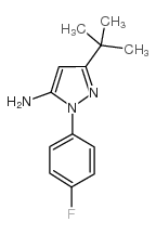 3-叔丁基-1-(4-氟苯基)-1H-吡唑-5-胺结构式
