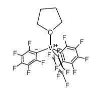 tris(pentafluorophenyl)(tetrahydrofuran)vanadium Structure