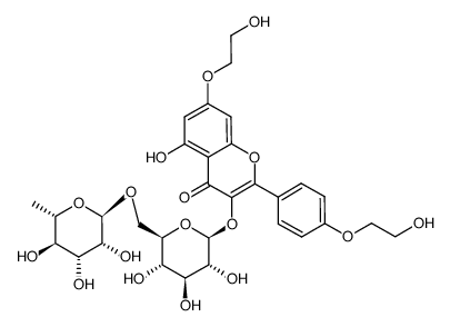 7,4'-dihydroxyethylkaempferol-3-rutinoside Structure