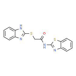 2-((1H-benzo[d]imidazol-2-yl)thio)-N-(benzo[d]thiazol-2-yl)acetamide picture