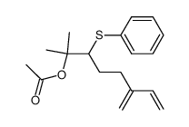 2-methyl-6-methylene-3-(phenylthio)oct-7-en-2-yl acetate结构式