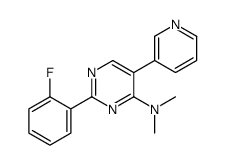 2-(2-fluorophenyl)-N,N-dimethyl-5-pyridin-3-ylpyrimidin-4-amine Structure