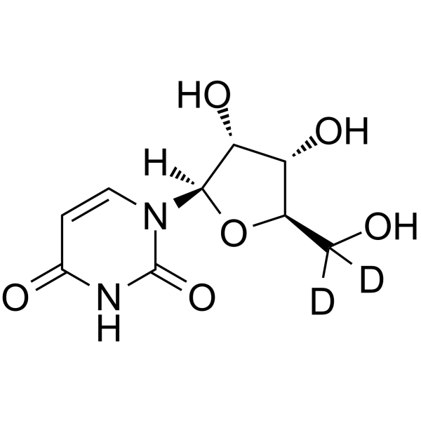 [5',5''-2H2]尿苷结构式