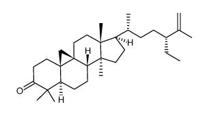 (24R)-24-Ethyl-9β,19-cyclo-5α-lanost-25-en-3-one结构式