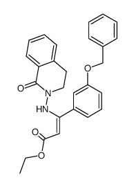 ethyl 3-(3-(benzyloxy)phenyl)-3-((1-oxo-3,4-dihydroisoquinolin-2(1H)-yl)amino)acrylate结构式