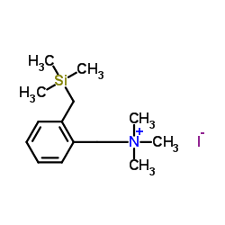 三甲基[2-[(三甲基硅烷基)甲基]苄基]碘化铵结构式