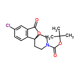 5-氯-3-氧代-3H-螺[异苯并呋喃-1,4-哌啶]-1-羧酸叔丁酯结构式