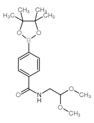 N-(2,2-二甲氧基乙基)-4-(4,4,5,5-四甲基-[1,3,2]二噁硼烷-2-基)-苯甲酰胺结构式