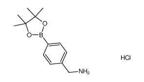 (4-(4,4,5,5-TETRAMETHYL-1,3,2-DIOXABOROLAN-2-YL)PHENYL)METHANAMINE HYDROCHLORIDE structure