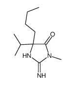 2-亚氨基-5-丁基-5-异丙基-3-甲基-咪唑啉-4-酮结构式