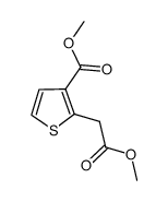 methyl 2-(2-methoxy-2-oxoethyl)-3-thienoate结构式
