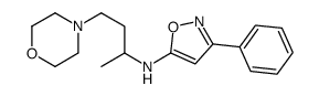 4-Morpholinepropanamine, alpha-methyl-N-(3-phenyl-5-isoxazolyl)-结构式