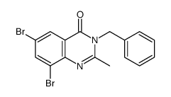 3-benzyl-6,8-dibromo-2-methylquinazolin-4-one结构式
