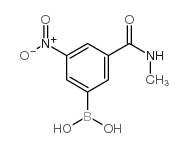 3-(甲基氨甲酰基)-5-硝基苯基硼酸结构式