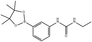 N-乙基-N'-[3-(4,4,5,5-四甲基-1,3,2-二氧杂硼杂环戊烷-2-基)苯基]脲结构式