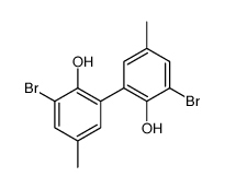 2-bromo-6-(3-bromo-2-hydroxy-5-methylphenyl)-4-methylphenol结构式