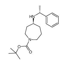 tert-butyl (4S)-4-{[(1R)-1-phenylethyl]amino}azepane-1-carboxylate结构式