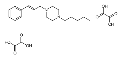 1-hexyl-4-(3-phenylprop-2-enyl)piperazine,oxalic acid结构式
