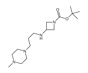 1-Boc-3-[(4-甲基哌嗪-1-丙基)-氨基]-氮杂丁烷结构式