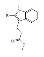 methyl 3-(2-bromo-1H-indol-3-yl)propanoate结构式