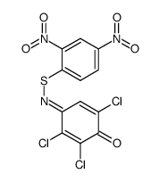 N-2,4-Dinitrophenylthio-2,3,6-trichloro-1,4-benzoquinone imine结构式