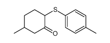 5-methyl-2-(4-methylphenyl)sulfanylcyclohexan-1-one结构式