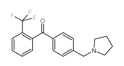 4'-PYRROLIDINOMETHYL-2-TRIFLUOROMETHYLBENZOPHENONE结构式