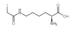 (2S)-(+)-氨基-6-碘乙酰氨基己酸结构式