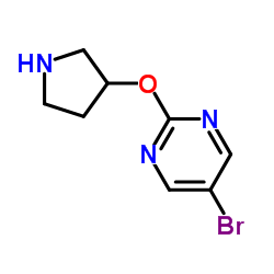 5-溴-2-(吡咯烷-3-氧基)嘧啶结构式