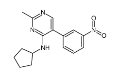 N-环戊基-2-甲基-5-(3-硝基苯基)嘧啶-4-胺结构式