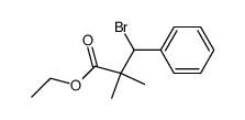 3-bromo-2,2-dimethyl-3-phenyl-propionic acid ethyl ester Structure